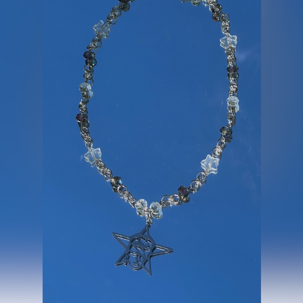 David Bowie Star Beaded Necklace